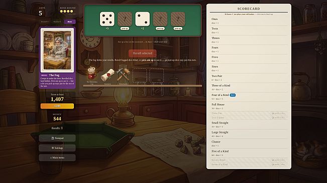 Tumble: A Cozy Dice Roguelite
