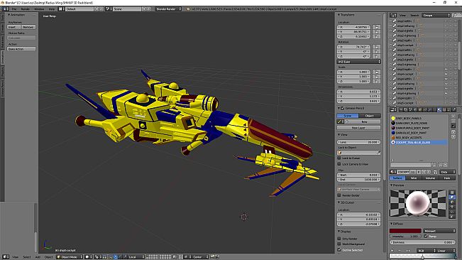 Radius-Wing SHMUP 3d Models