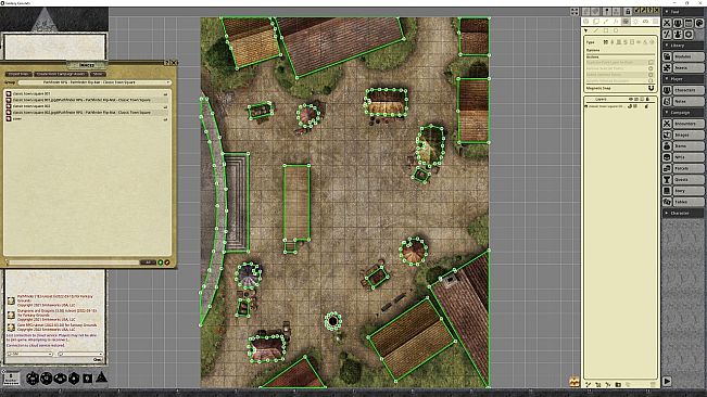 Fantasy Grounds - Pathfinder RPG - Pathfinder Flip-Map - Classic Town Square