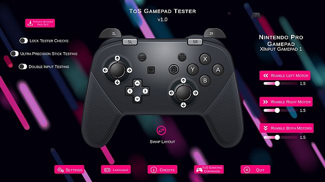 ToS Gamepad Tester - Testing Upgrade Pack