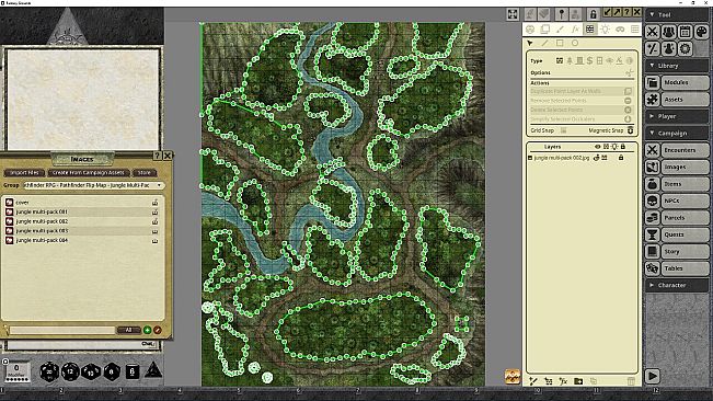 Fantasy Grounds - Pathfinder RPG - Pathfinder Flip-Mat: Jungle Multi-Pack