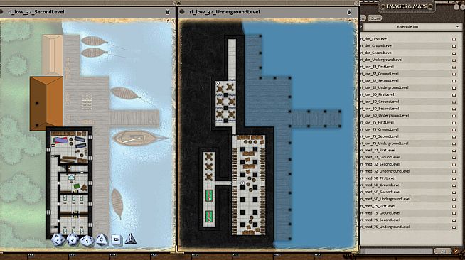 Fantasy Grounds - 0one's Colorprints #2: Riverside Inn (Map Pack)