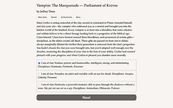 Vampire: The Masquerade — Parliament of Knives
