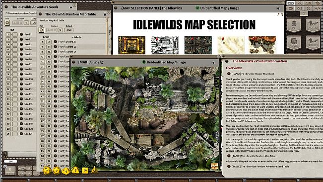 Fantasy Grounds - Meander's Map Pack: Idlewilds (Map Pack)