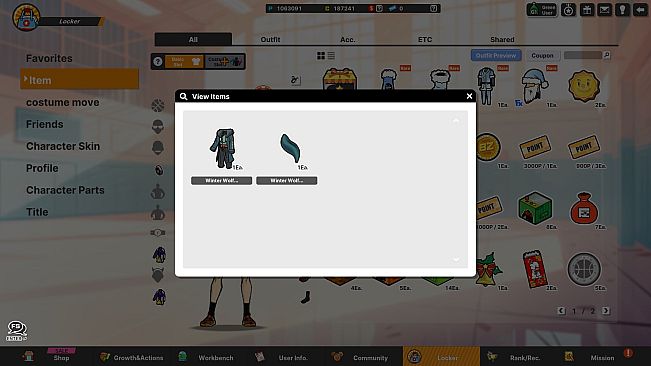 Freestyle2 - Winter Wolf Outfit Set (M)