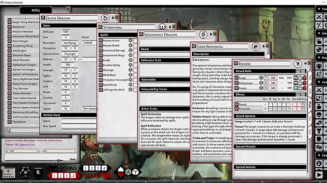 Fantasy Grounds - Shadow of the Demon Lord Monstrous Pack 6 - The Remainder
