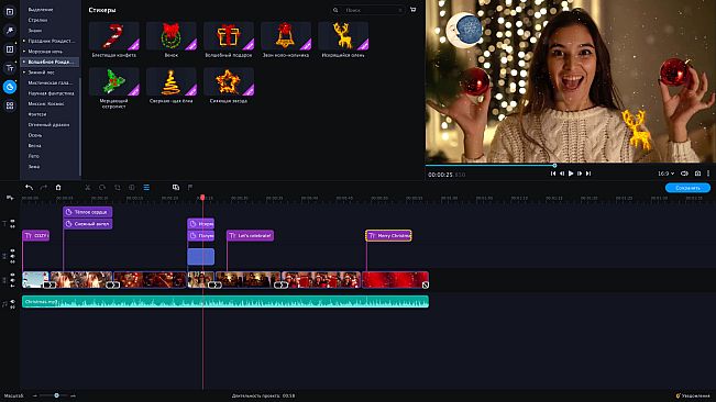 Movavi Video Editor Plus 2022 - Christmas Party Set