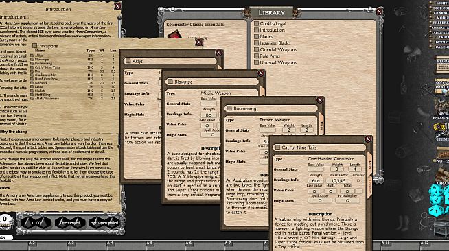 Fantasy Grounds - Rolemaster Classic: The Armoury