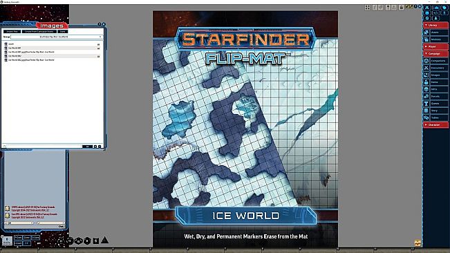 Fantasy Grounds - Starfinder RPG - Flipmat - Ice World