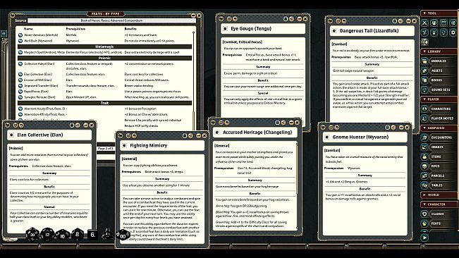 Fantasy Grounds - Book of Heroic Races: Advanced Compendium