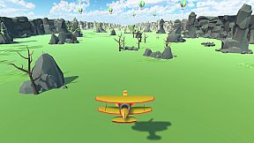 The Colorful Biplane