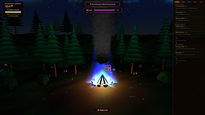 The Throwing Pinecones Into A Campfire Game