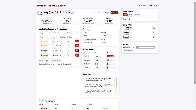 Streaming Platform Manager