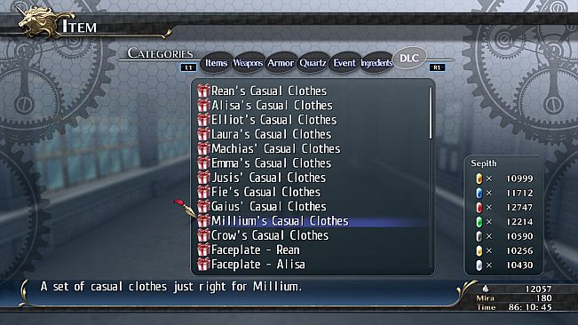 The Legend of Heroes: Trails of Cold Steel - Millium's Casuals