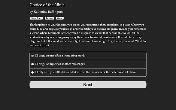 Choice of the Ninja