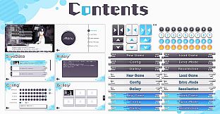 Tyrano Builder - Visual Novel GUI Pack #3 Color-Blue [kopanda UI]