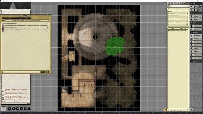 Fantasy Grounds - Pathfinder RPG - Pathfinder Flip-Mat - Classic Ancient Dungeon