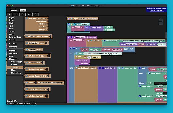 Piecewise: build chat bots with blocks