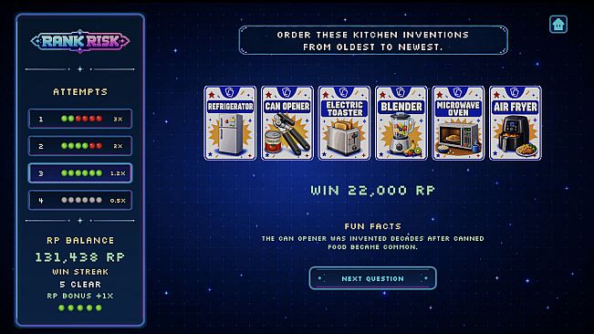 Rank Risk: Guess the Order