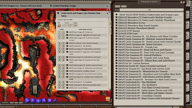 Fantasy Grounds - Meanders Map Pack: Undervaults & Dragon Lairs (Map Pack)