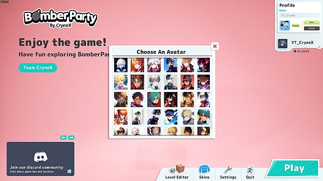 Bomber Party Anime Avatars DLC