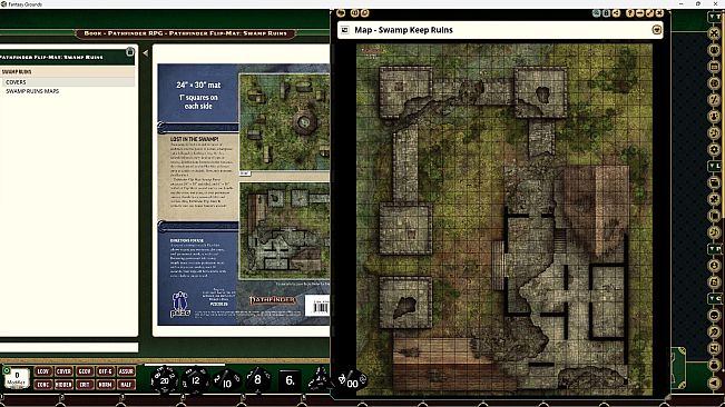 Fantasy Grounds - Pathfinder RPG - Pathfinder Flip-Mat: Swamp Ruins