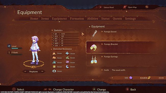 Super Neptunia RPG [Foreign Series] Equipment Set