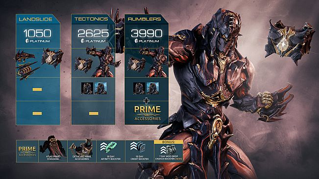 Warframe Atlas Prime Access: Tectonics Pack