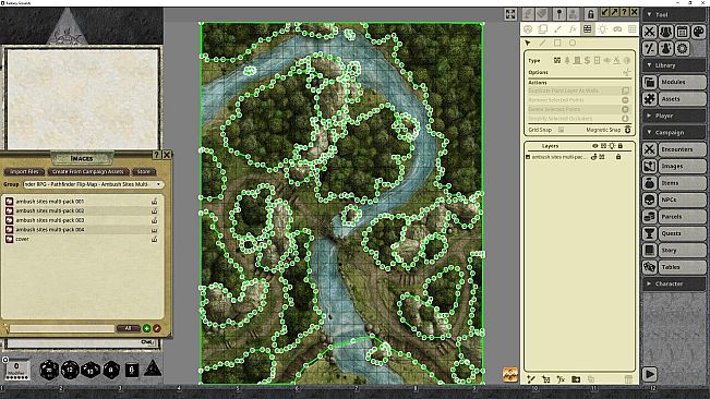 Fantasy Grounds - Pathfinder RPG - Pathfinder Flip-Mat: Ambush Sites Multi-Pack