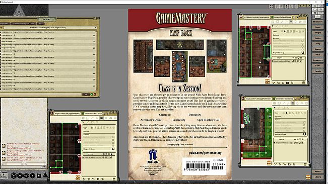 Fantasy Grounds - Pathfinder RPG - GameMastery Map Pack: Magic Academy