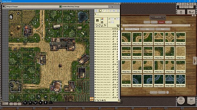 Fantasy Grounds - Black Scrolls Village (Map Tile Pack)