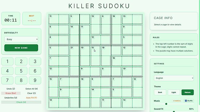 Endless Killer Sudoku