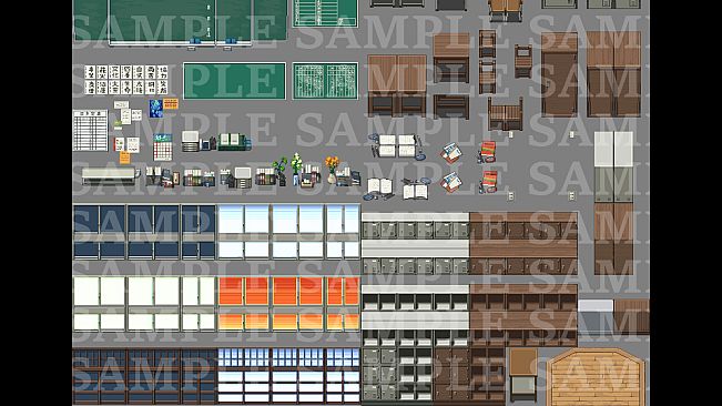 RPG Maker MZ - DorapixelMapChips - Modern JP Schools