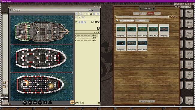 Fantasy Grounds - Black Scrolls Pirate and Ghost Ship (Map Tile Pack)