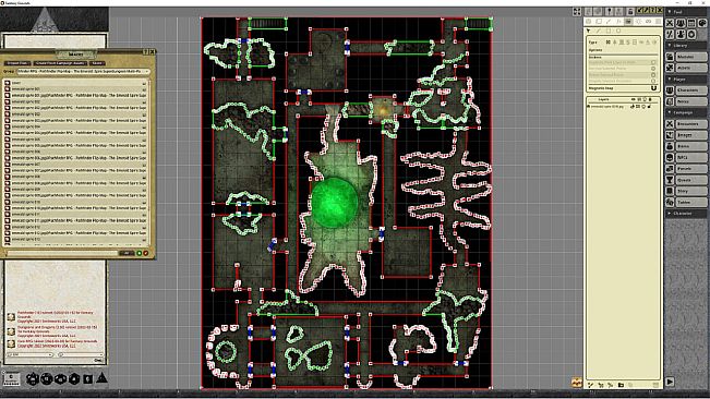 Fantasy Grounds - Pathfinder RPG - Pathfinder Flip-Mat - The Emerald Spire Superdungeon Multi-Pack