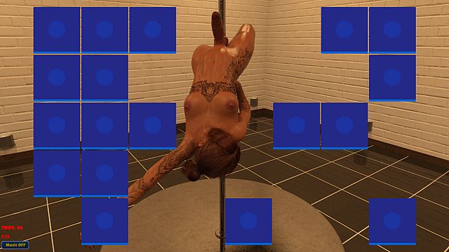 Sexy Memory Puzzle - Futanari Striptease