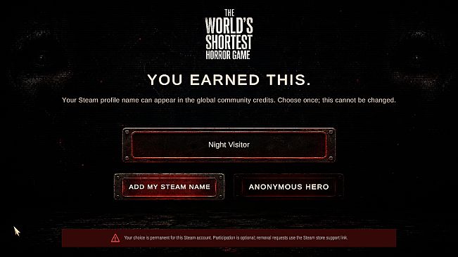 The World's Shortest Horror Game