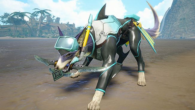 Monster Hunter Rise - "C Summer" Palamute layered armor set
