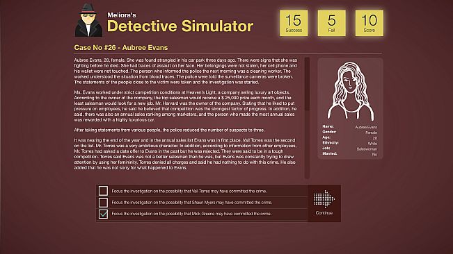 Meliora’s Detective Simulator