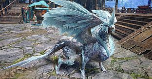 Monster Hunter Rise - "Velkhana Costume" Palamute layered armor set