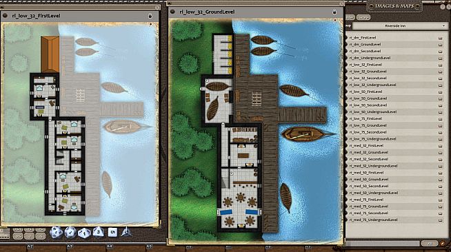 Fantasy Grounds - 0one's Colorprints #2: Riverside Inn (Map Pack)