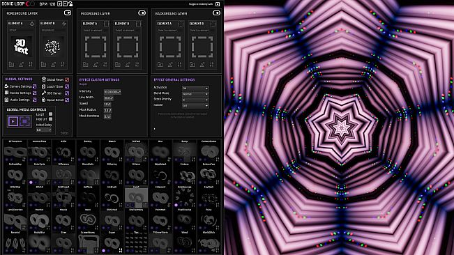 SonicLoop - Realtime VJ content creator for streaming, music videos and live performance
