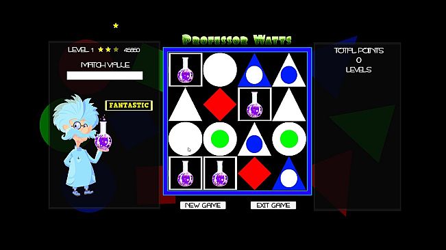 Professor Watts Memory Match: Shapes And Colors