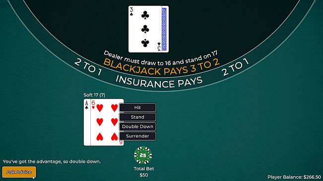 Player vs. Dealer Blackjack