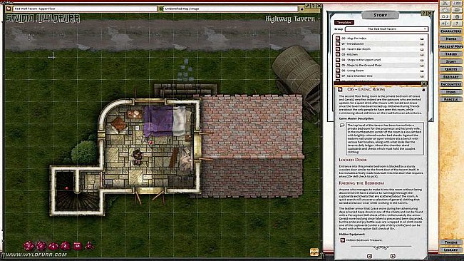 Fantasy Grounds - Map Pin - The Red Wolf Tavern (PFRPG2)