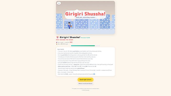 Girigiri Shussha! — One Second to Spare