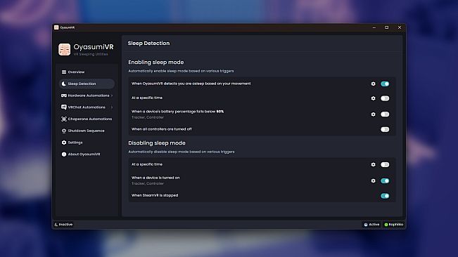 OyasumiVR - VR Sleeping Utilities