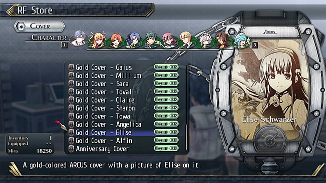 The Legend of Heroes: Trails of Cold Steel II - All Arcus Covers