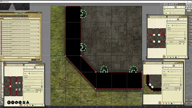 Fantasy Grounds - Pathfinder RPG - Flip-Tiles - Fortress Starter Set