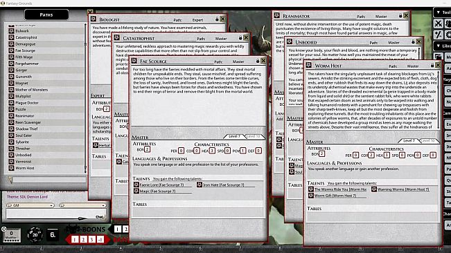 Fantasy Grounds - Shadow of the Demon Lord Master Paths of Shadow Bundle